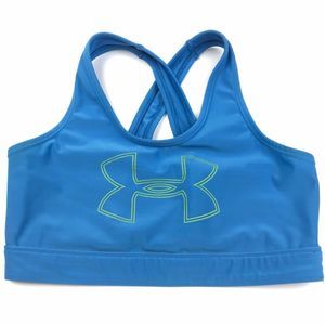 UNDER ARMOUR Crossback Blue Sports Bra Top  Logo Women's Size Small 30 - 32